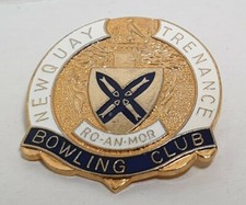NEWQUAY TRENANCE BOWLING CLUB PIN BADGE BOWLS ASSOCIATION COLLECTABLE VINTAGE