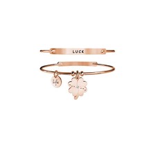 Bracciale Donna KIDULT NATURE 731033 Acciaio Rosè Quadrifoglio