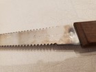 Ekco Stainless  Grapefruit Knife Wood Handle USA Curved Serrated Rivets Vintage — photo 3