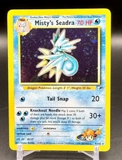 Pokemon Mistys Seadra Holo with SWIRL #9/132 Pre Release Gym Heroes 2000 NM