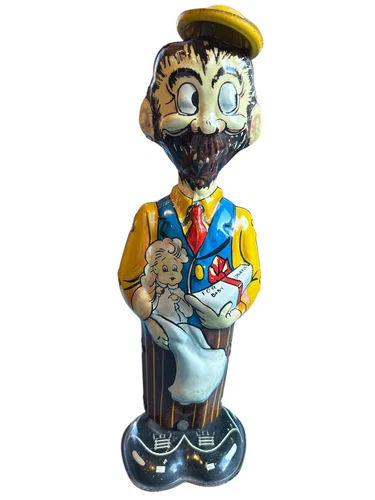VINTAGE 1930'S MARX TIN  WIND UP STANDING B.O. PLENTY