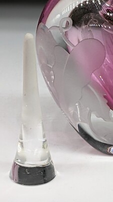 Etched Parrot Heart shape Perfume Bottle Phyllis Polito Zellique