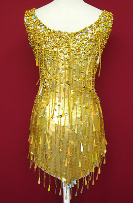 Da NeeNa M005 Tina Turner Showgirl Dance Samba Party Vegas Gold Dress XS-3X  | eBay