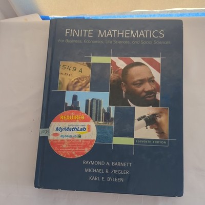 Finite Mathematics Barnett Ziegler Byleen 11th Ed Textbook
