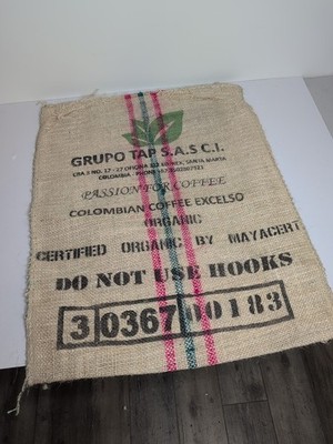 Coffee Bean Sack Burlap Storage Grupo Tap S.A.S.C.I. 39'' x 28'' Cafe De Columbia 