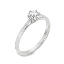 18ct White Gold Diamond Engagement Ring - Size K - 0.36ct