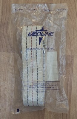 NEW SEALED Medline MDT828203 Transfer Gait Belt 60'' Metal Buckle Natural New 1pc