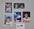 #1970s-80s TOPPS NOLAN RYAN BASEBALL CARD LOT w 5 CARDS HOF PLAYER #L-79