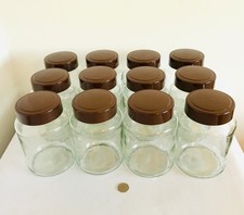 12x Large Glass Jars with Plastic Screw Lids