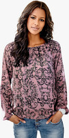Bluse Rosa 42 Damen Linea Tesini Ornamentdruck Rose Uvp: 39,99€ 2.6191