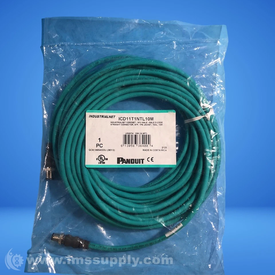 Panduit ICD11T1NTL10M Industrial Ethernet Cordset FNFP - Image 3 of 4