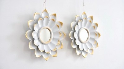 Wandspigel Blumenspigel - 2er Set. Spigel Deko Wanddeko