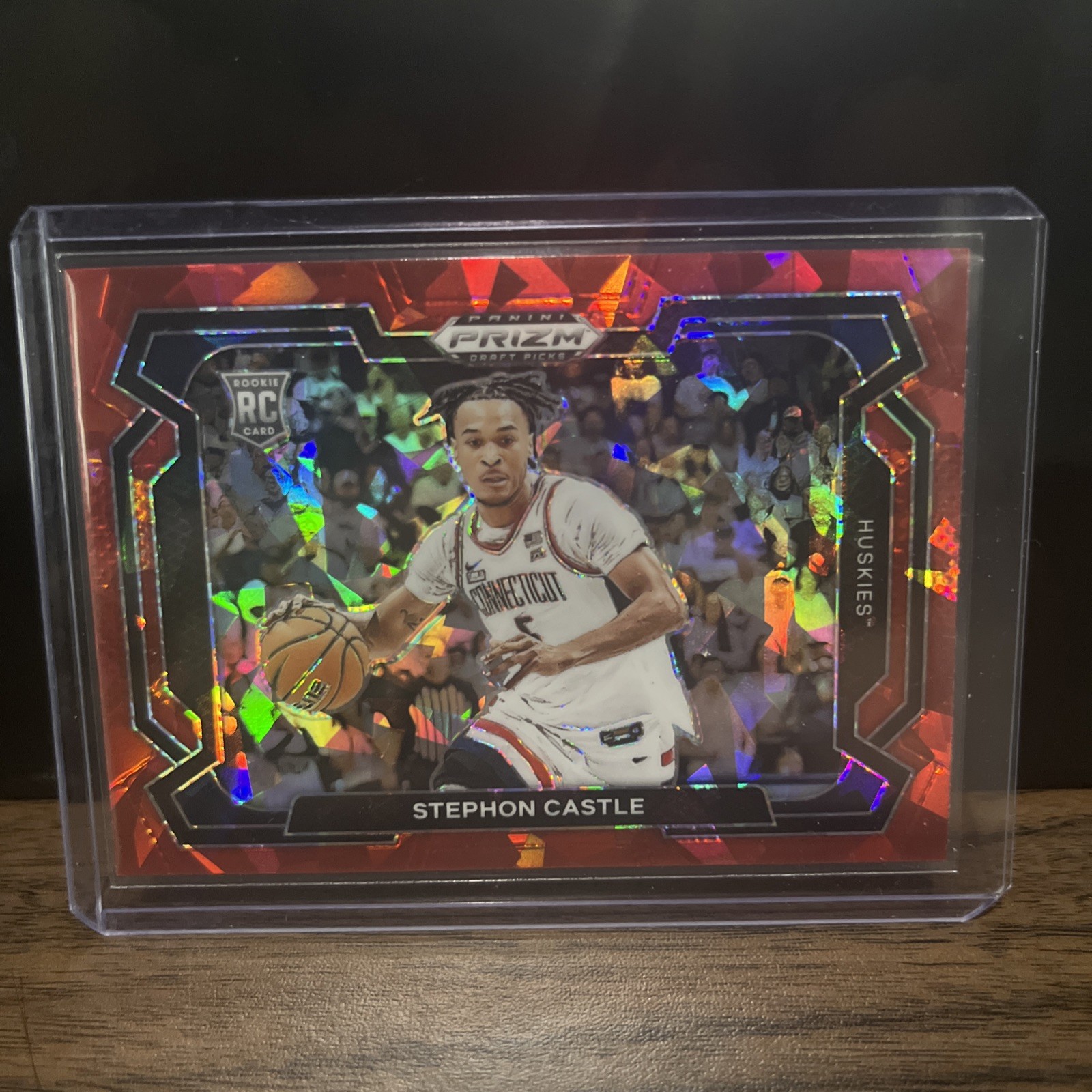 Stephon Castle (RC) 2024 Panini Prizm Draft Picks Red Ice Prizm #17 UCONN 