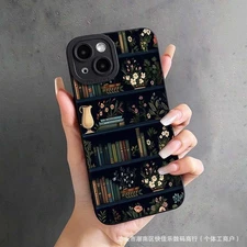 For iPhone 17 Air 17 16 Pro Max 15 14 13 12 11 7 8 XR Phone Case  Book Bookshelf