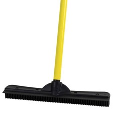 FURemover Original Pet Hair Rubber Broom with Squeegee, with 58" Telescopic H...