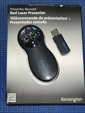 Kensington Red Laser Presenter Wireless Remote Control 4 Button Black