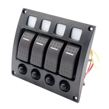4 Gang Curved Waterpoof LED Switch Panel for Circuit Breakers Back Light