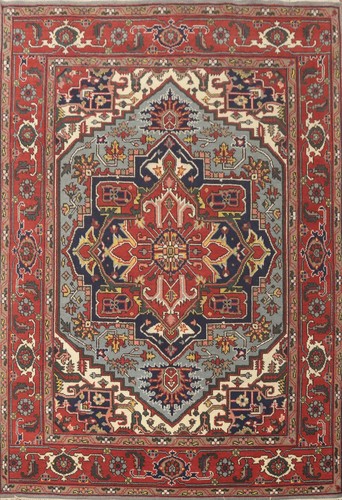 Oriental Geometric Room Size Area Rug 8x10 Ft Traditional Handmade Wool Carpet