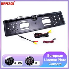 TELECAMERA RETROMARCIA WIRELESS TARGA UE HD VISIONE NOTTURNA 8 LED IMPERMEABILE