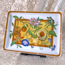 Vintage Hermes Paris La Siesta Rectangle Tray Sushi Plate Porcelain Tableware