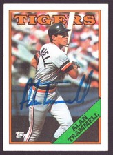 ALAN TRAMMELL 1988 Topps #320 AUTOGRAPH RC Signed TIGERS AUTO HOF
