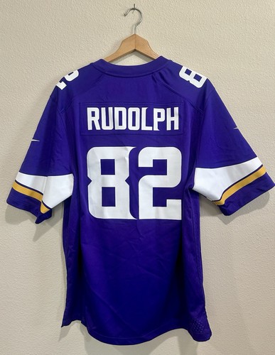 Nike On-Field Minnesota Vikings Kyle Rudolph #82 Jersey Mens Size L Purple NFL - Picture 2 of 7