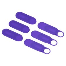 6Pcs 1.1" x 0.39" Computer Camera Cover Slide Thin Camera Blocker, Purple