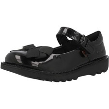 Kickers Kick MJ Bow Black Patent Mary Jane Shoes