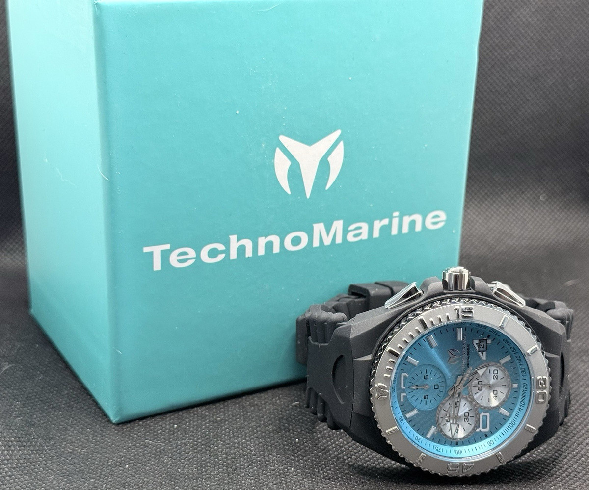 TechnoMarine Cruise JellyFish Men's Watch 46mm Black Teal TM