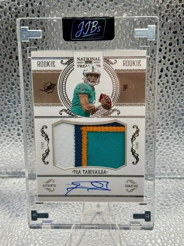 2020 National Treasures Tua Tagovailoa Rookie Auto 1/1 RPA !!! Rookie Patch !!!