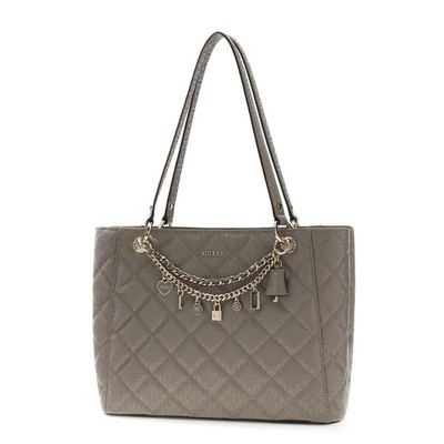 GUESS Shopper Libby Noel Tote Dark Taupe