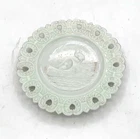 Kemple Lacey Heart Chicks On Shoe Small Milk Glass Plate 6 1/4"