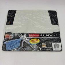 Rubbermaid Twin Sink Divider Mat 1297 White 11.5" x 14" Vintage 1989 USA