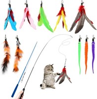 Katzenspielzeug Interaktiv 12 StüCk Mit Feder Und Glocken FüR Katzen Spielzeug