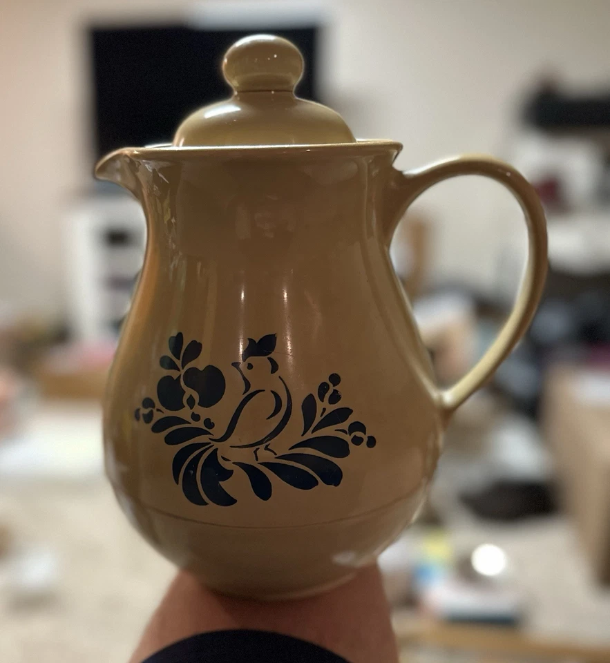 Garrafa térmica/garrafa isolada vintage com tampa arte popular Pfaltzgraff - Imagem 2 de 4