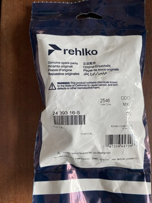 #ad GENUINE OEM KOHLER Rehlko PART # 24 393 16 S 2439316 S Brand new fuel pump $30.75