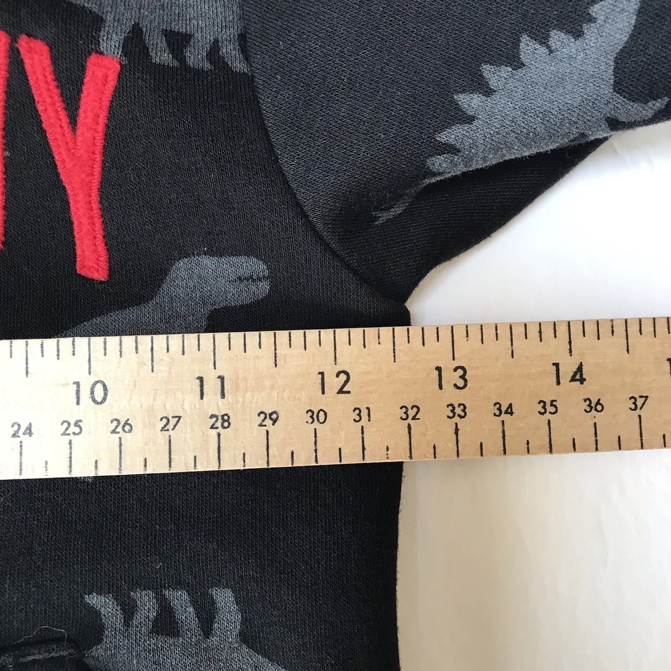 Old Navy Hoodie Boys 2T Toddler Dinosaurs Full Zip Sweatshirt Jacket AOP Grunge - Image 4 of 4