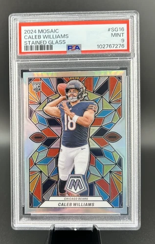 2024 Mosaic #SG16 CALEB WILLIAMS Stained Glass Rookie RC PSA 9 MINT