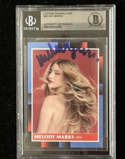 Melody Marks Signed Custom Trading Card Beckett Slabbed Autograph COA AVN