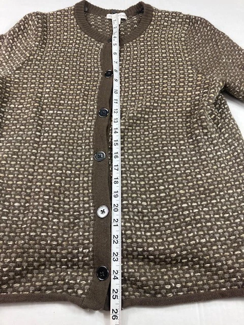 Suéter cárdigan con botones tejido grueso marrón 1X 18 Coldwater Creek para mujer Foto 3 de 4