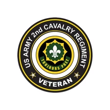 2nd Cavalry Regiment Veteran Sticker Decal