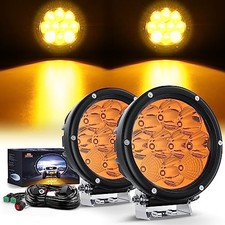 5.7 Inch Amber LED Driving Light Round 50W Yellow Fog Spot Flood Combo Lights