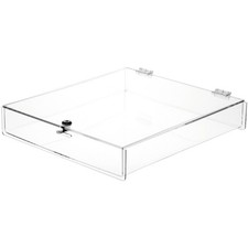 Plymor Clear Acrylic Locking Countertop Display Case, 3" H x 15" W x 17" D