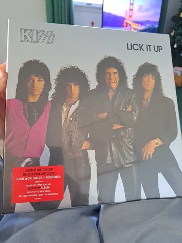 KISS ~ Lick It Up Limited Edition 3LP Vinyl Picture Disc #1537 of 3000 New Carr