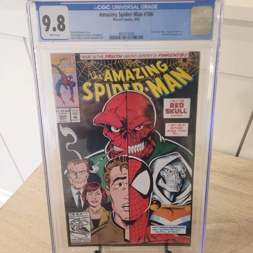 Amazing Spider-Man #366 CGC 9.8 WP Marvel 1992 Red Skull Cap America New Slab!!