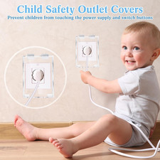 2 Pcs Baby Safety Outlet Cover Box Clear Outlet Covers Key Outlet Cover Provides