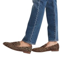Madewell The Alex Loafer Shoe in Dotted Calf Hair Black Size 7 retail 148