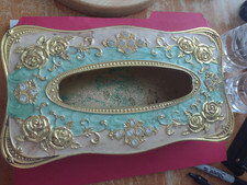 vintage-style ornate resin tissue box cover