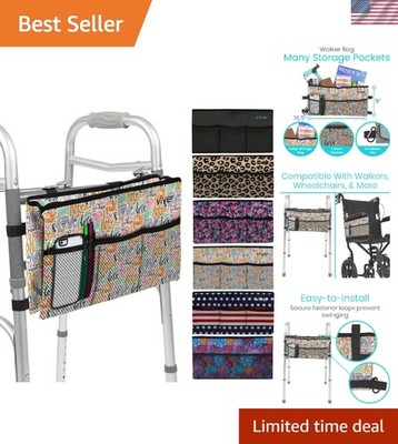 Walker Bag - Accessories Wheelchair Basket Pouch Water Resistant - Seniors Ca...