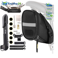 Satteltasche Fahrrad Reparatur Set 16-In-1 Multitools Pumpe Reifenheber
